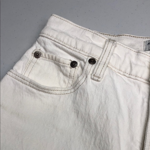 ABERCROMBIE & FITCH WHITE 90s ULTRA HIGH-RISE STRAIGHT JEANS 2/26x31 ⭐️ - Picture 5 of 14